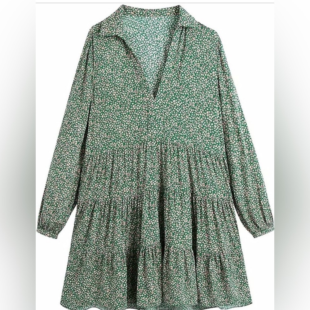 Floral Green Dress